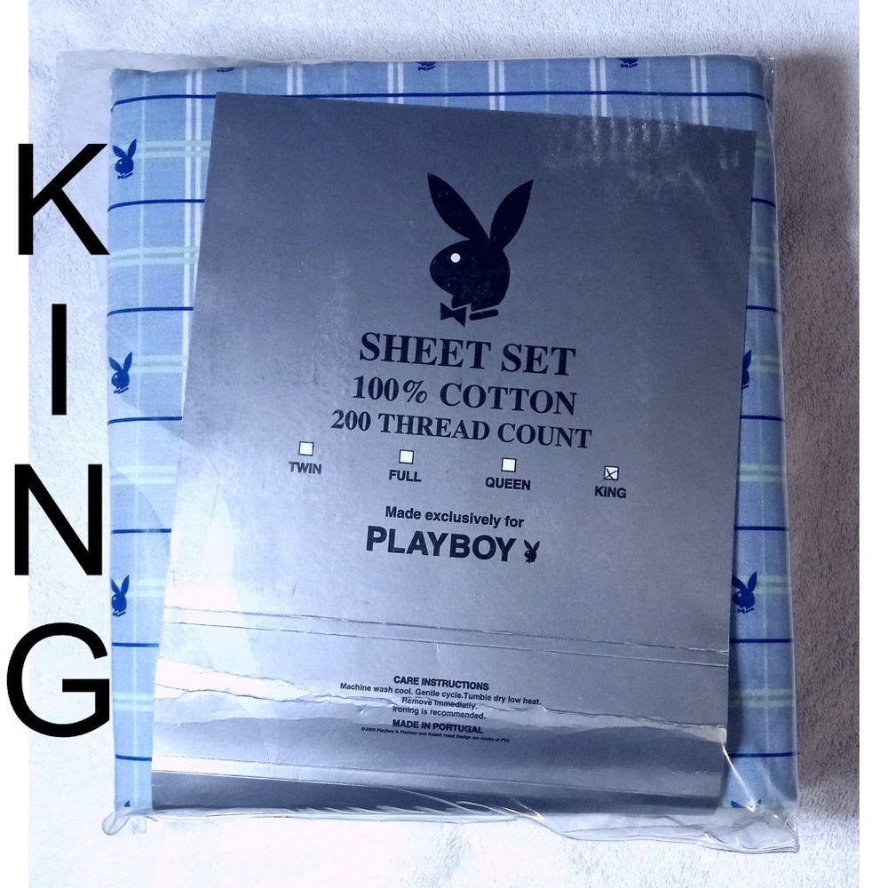 Special Clearance Price Playboy Sheet Set KING  NWT